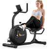 OWLSKY Recumbent Exercise Bike for Home Gym, Magnetic Stationary Bike with 16-Level Resistance, Quiet 15LBS Flywheel, 300LBS Capacity, Low-Impact Cardio & Physical Therapy(Black)
